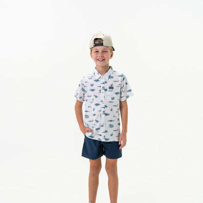 Youth-Performance Button Up-Lake Weekend