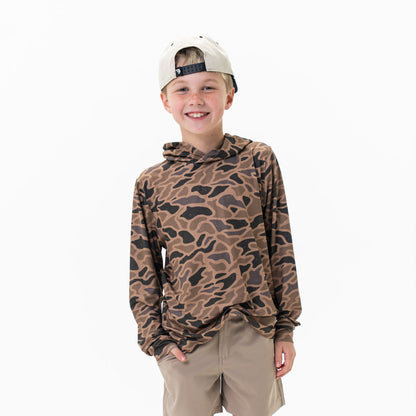 Youth - Fleece Hoodie - Gauge Camo: Medium (8)