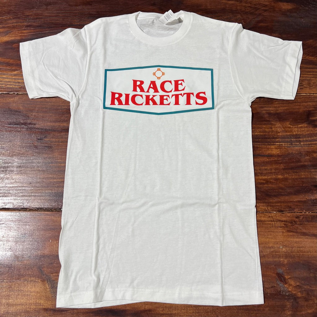 Race Ricketts White Logo Tee