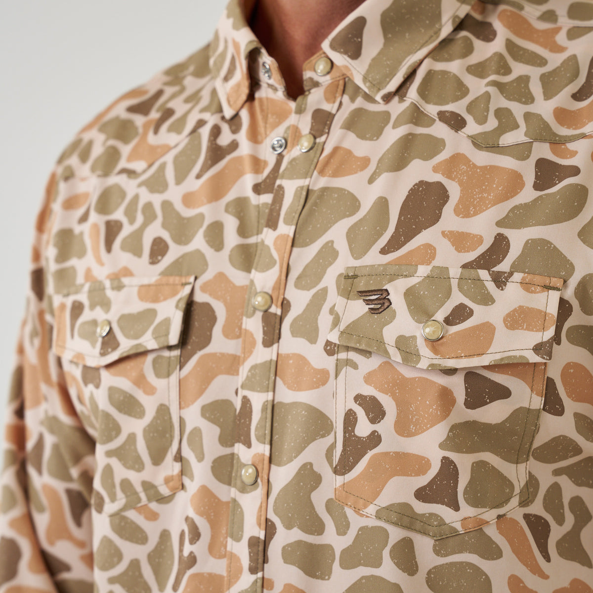 Long Sleeve Performance Western Shirt-Venado Camo