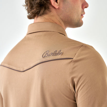 Pearl Snap Performance Polo - Mallards-Khaki