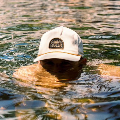 Unstructured Snapback Hats: El Sol Snapback: White