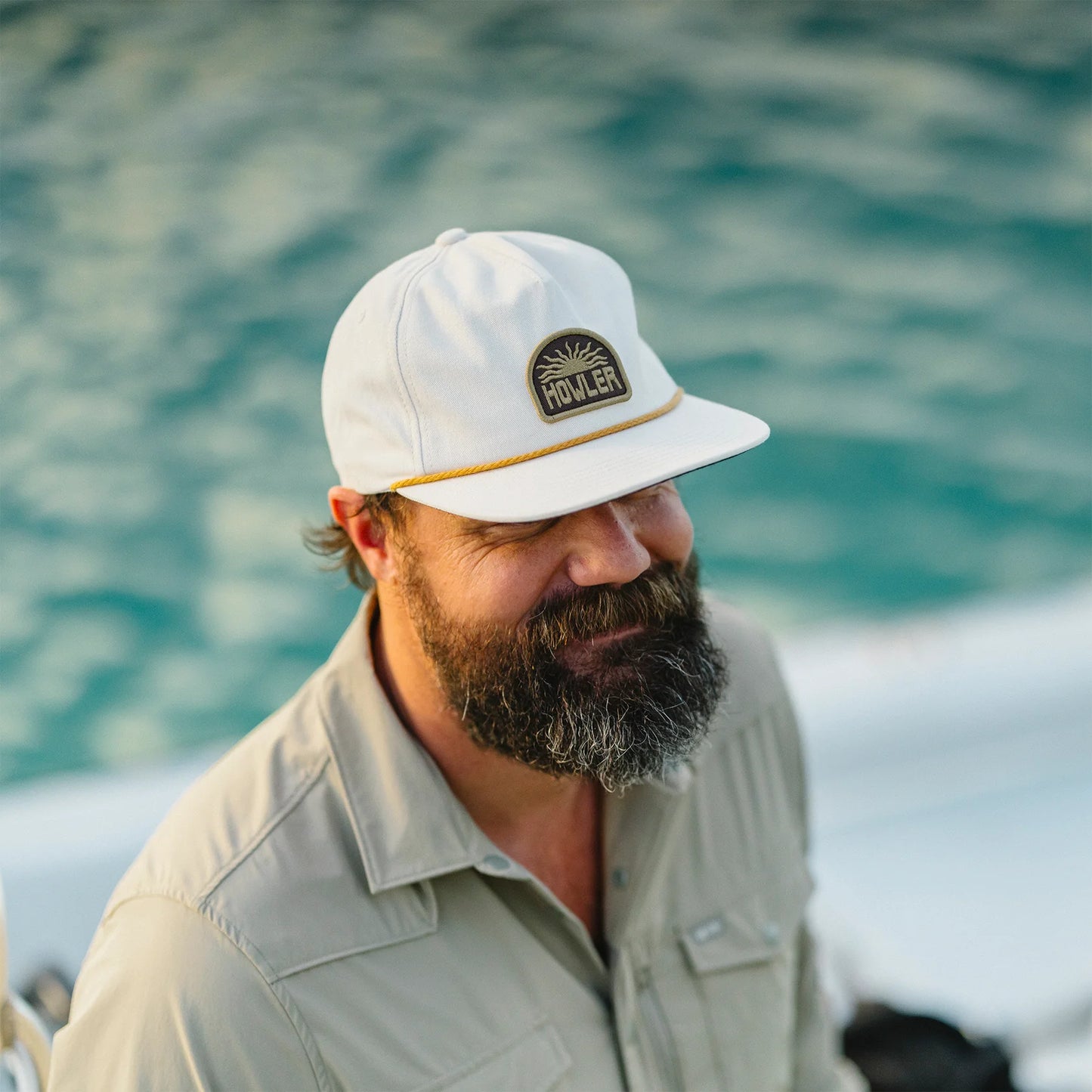 Unstructured Snapback Hats: El Sol Snapback: White