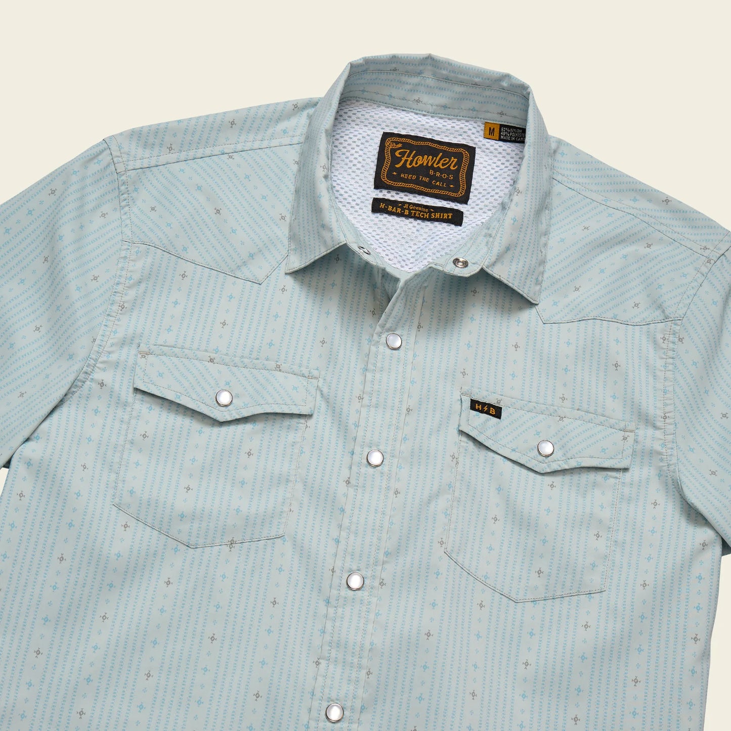 H Bar B Tech Longsleeve: Supernova Stripe: Ash Blue