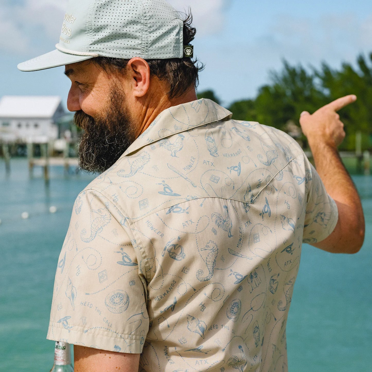 H Bar B Snapshirt: Sea Rodeo: Sand
