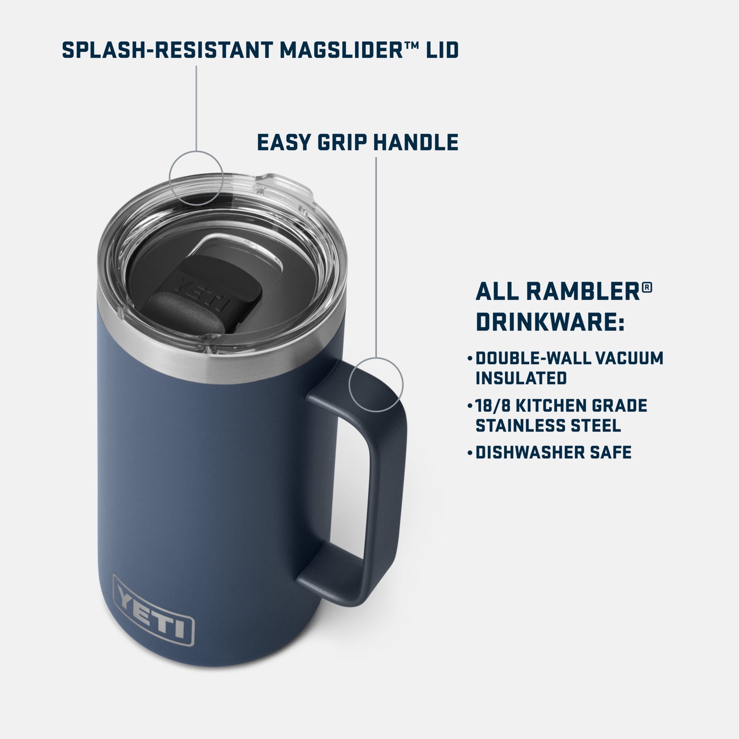 RAMBLER® 24 OZ MUG  WITH MAGSLIDER™ LID