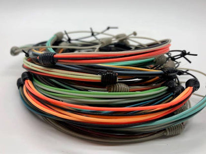 Flyvines Recycled Fly Line Strand Adjustable Bracelets: Mix / Adult