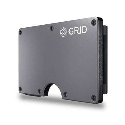 Grid Wallet // Titanium: Titanium / Titanium / 3.38"L x 2.12"W x 0.23"H