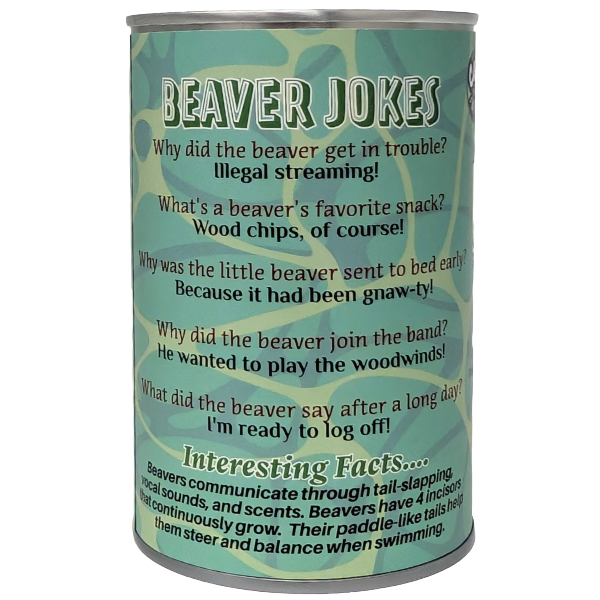 Chipper the Canned Beaver | Stuffed Animal Plush w/Jokes: Pop Top Lid
