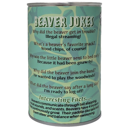 Chipper the Canned Beaver | Stuffed Animal Plush w/Jokes: Pop Top Lid