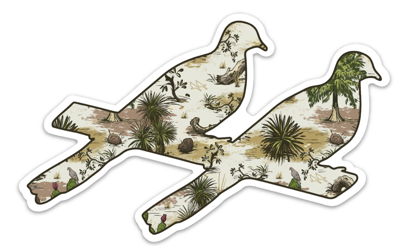 Two Dove Decal - South Coast Camo