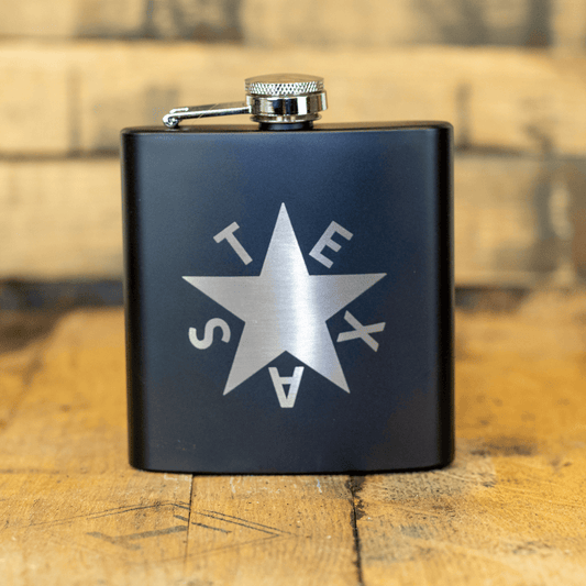 Texas Zavala Star - 6oz Flask Set