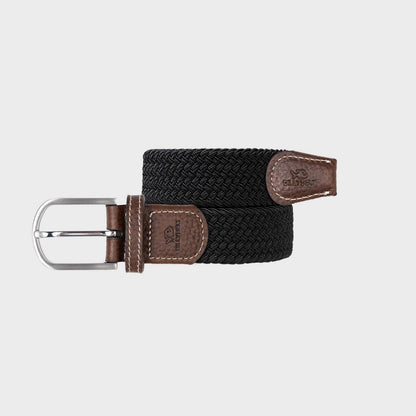 Black licorice elastic braided belt: Size 2