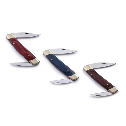 Whittler Knife - Double Blade: Red