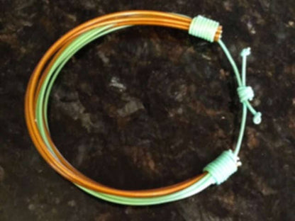Flyvines Recycled Fly Line Strand Adjustable Bracelets: Mix / Adult
