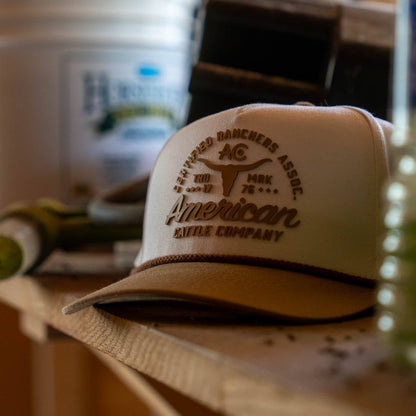 Certified Ranchers Association Hat: White/Khaki