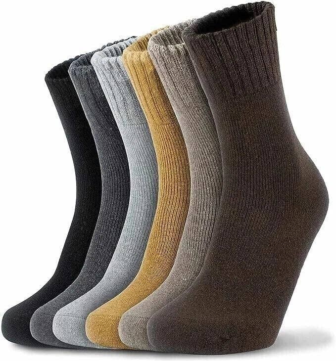 6 Pairs Men Merino Lambs Wool Socks Winter Heavy Duty Thermal Boots Size 9-11 10-13: Multicolor / 6 PAIRS / 9-11