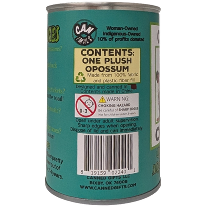 Oliver the Canned Opossum | Stuffed Animal Plush w/Jokes: Pop Top Lid