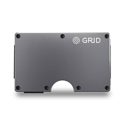 Grid Wallet // Titanium: Titanium / Titanium / 3.38"L x 2.12"W x 0.23"H