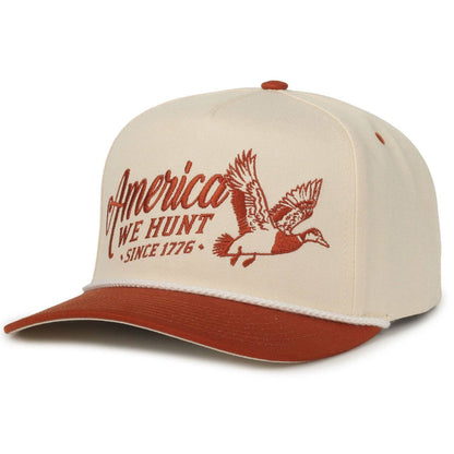 We Hunt Mallards Hat: White/Green