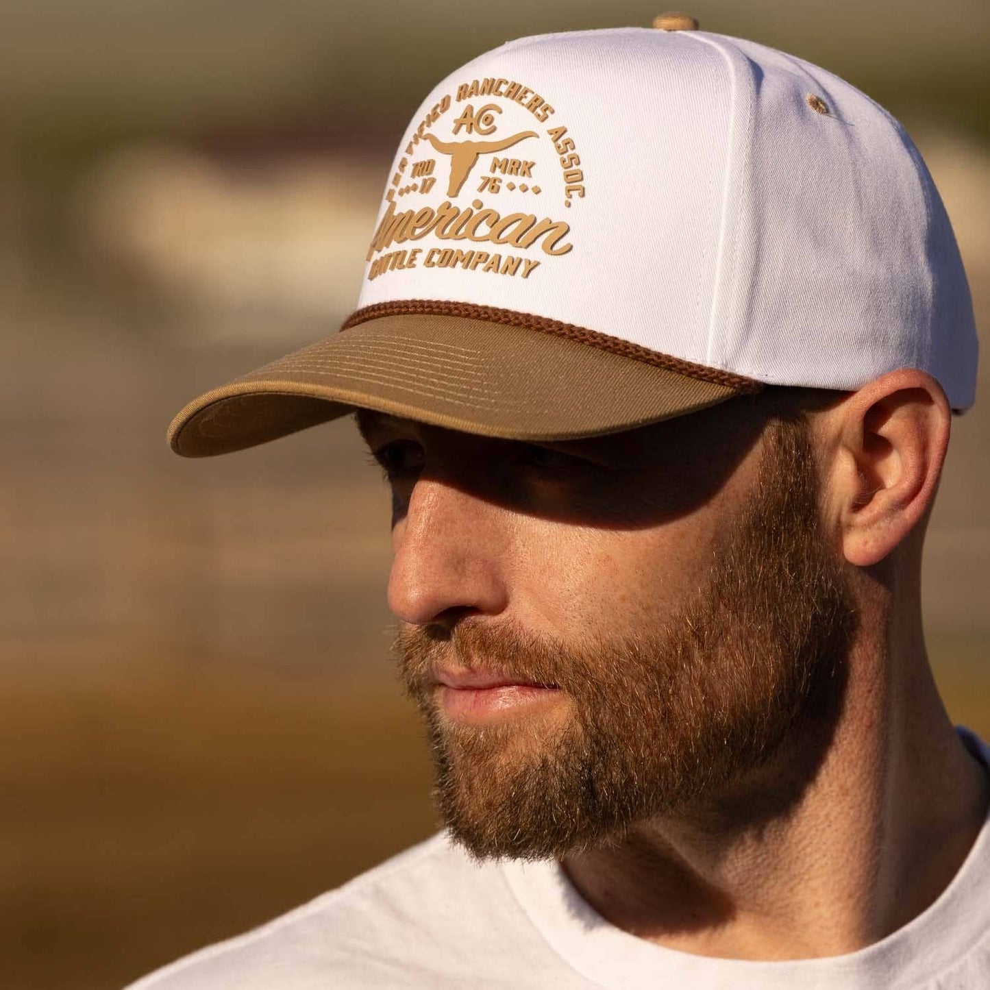 Certified Ranchers Association Hat: White/Khaki