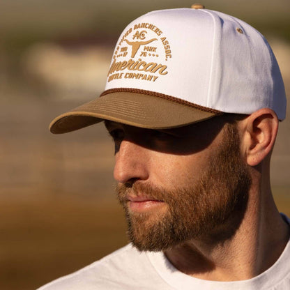 Certified Ranchers Association Hat: White/Khaki
