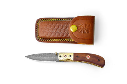 Titan Nebula Cascade Damascus Steel Pocket Knife