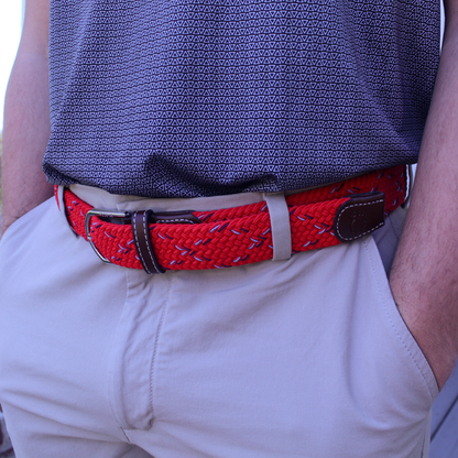 The Lamar Woven Elastic Stretch Belt: Small