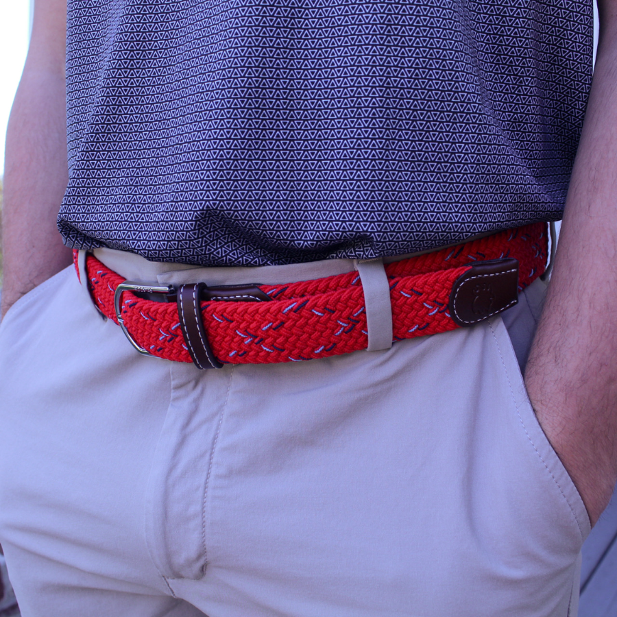 The Lamar Woven Elastic Stretch Belt: Medium