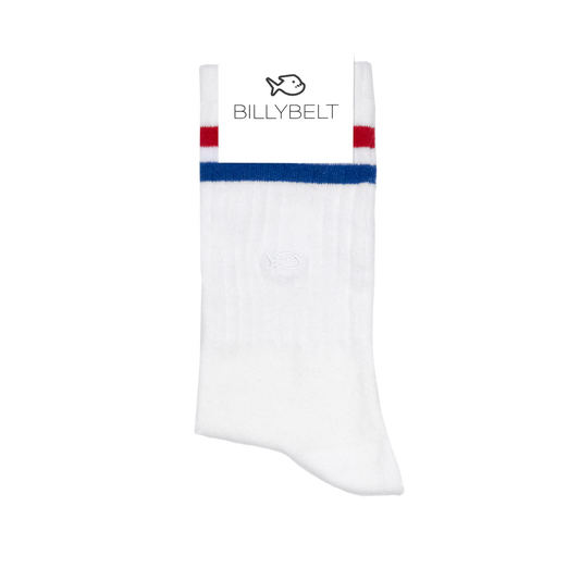 Retro combed cotton socks - French white: One size