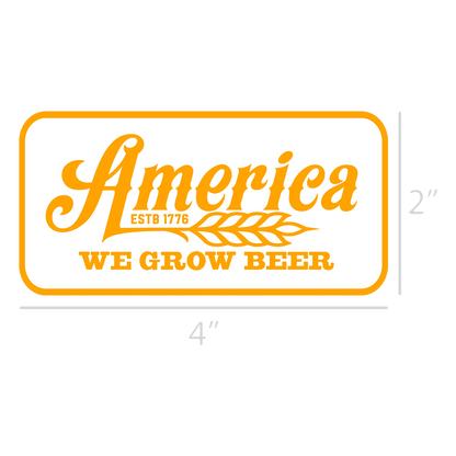 America We Grow Beer Decal