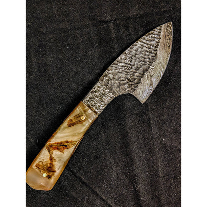 HTK  Handforged Damascus Skinner Knife