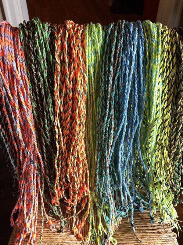 Flyvines Original Recycled Fly Line Braided Lanyard: Mix of colors