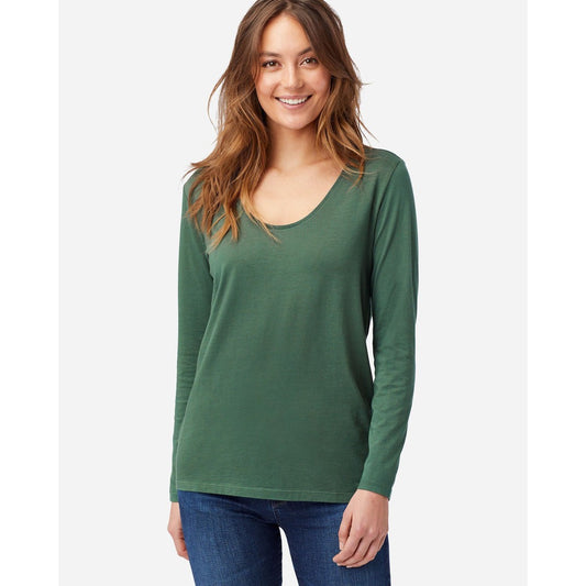 L/S Scoop Tee - Garden Green