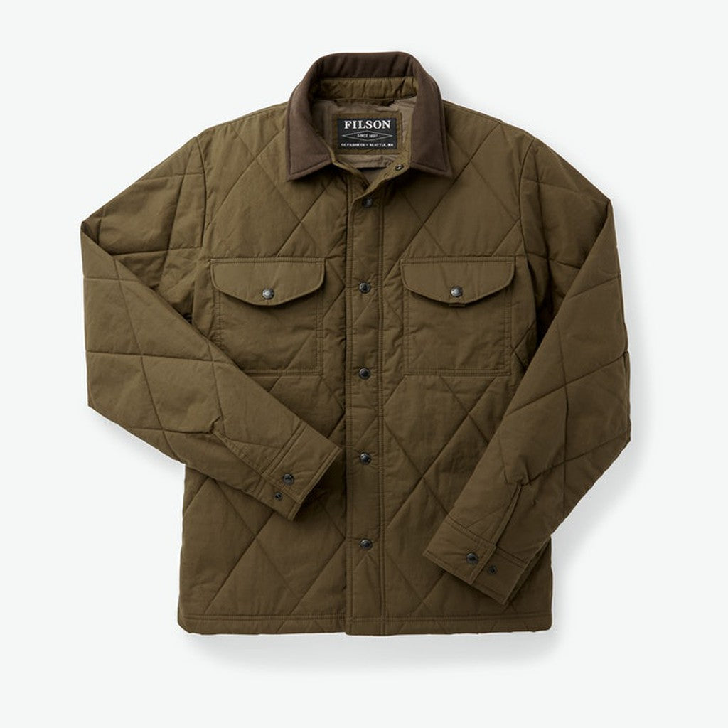 HYDER QUILTED JAC SHIRT - MARSH OLIVE