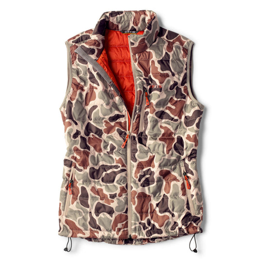 PRINTED RECYCLED DRIFT VEST - BROWN CAMO