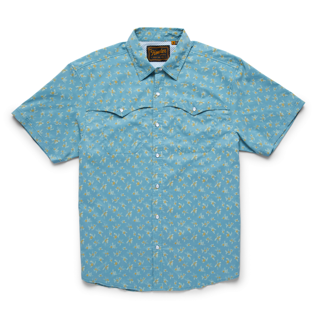 Open Country Tech Shirt - Rancher Floral : Smoke Blue