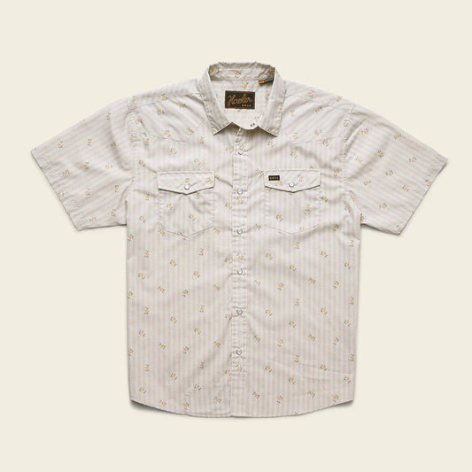 H Bar B Snapshirt - Vintage Grid Floral Medium White (CORE)
