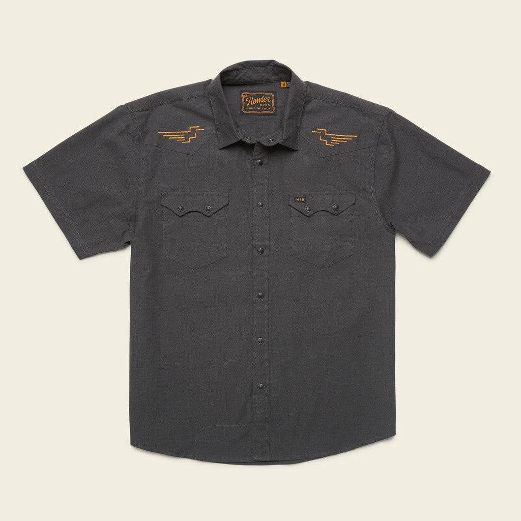 Crosscut Deluxe Shortsleeve - Pictograph : Black Chambray