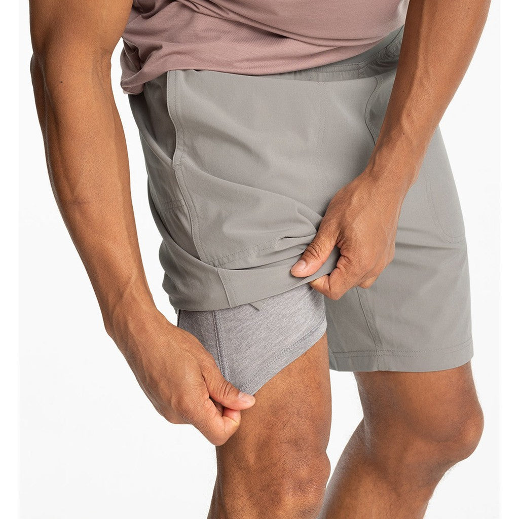 Men's Lined Active Breeze Short 7" Cement Archer and Gunn Mercantile