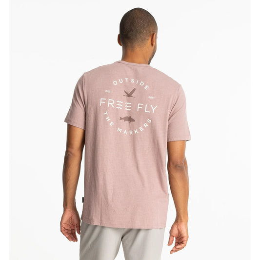 Channel Markers Pocket Tee - Heather Fig