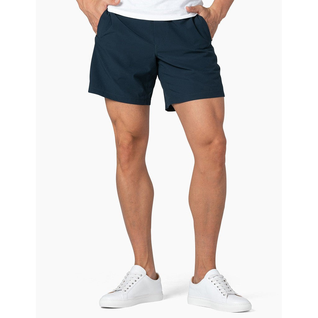 Gym Shorts - Navy and White Accented