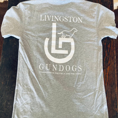 Livingston Gundogs Heather Grey SS Logo Tee