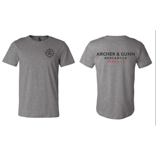 Archer & Gunn  - AG Store Rep Red Olney Tee - Heather Gray