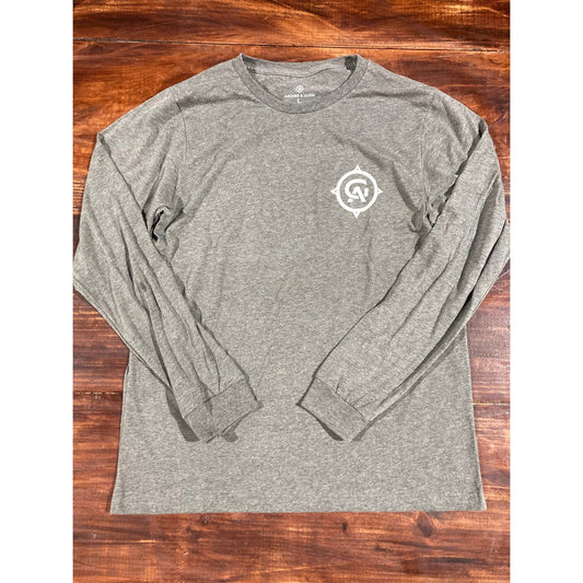Archer & Gunn  - Store Front Long Sleeve T Logo Front - Deep Heather Gray