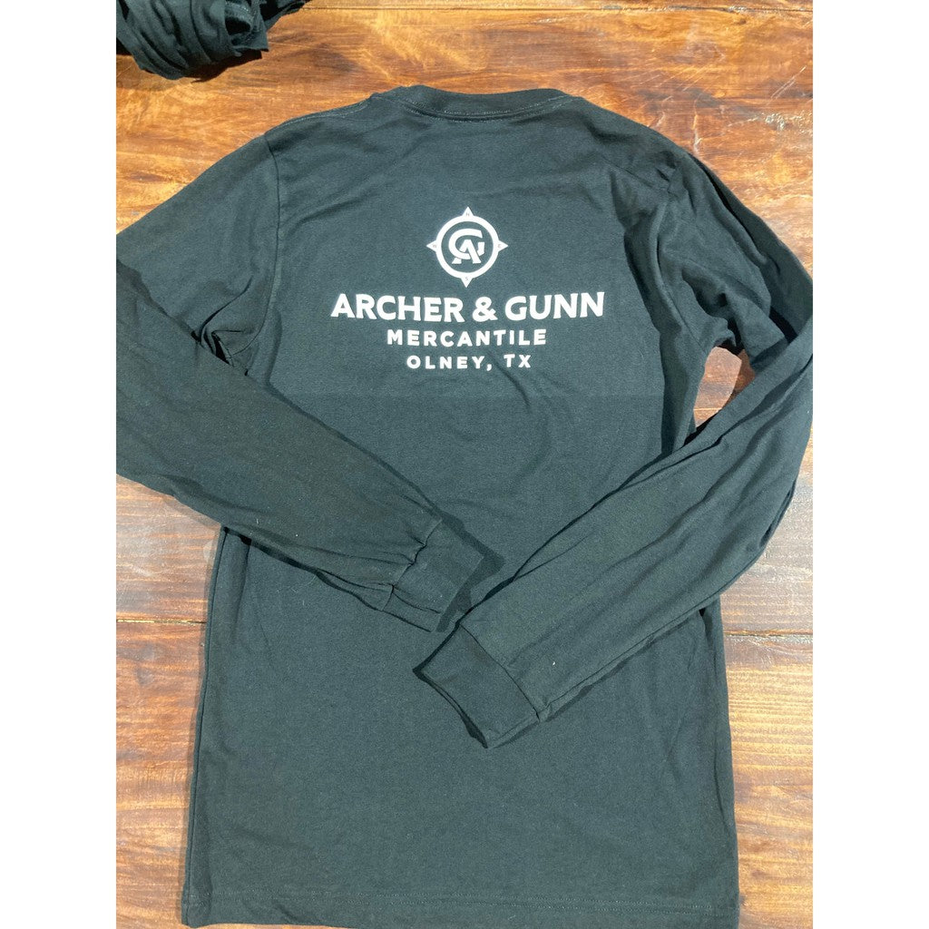 Archer & Gunn  - Chest Logo Store Long Sleeve T - Black
