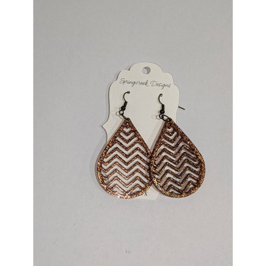 Springcreek Design Earrings by Laci Tate - Glitter Zag