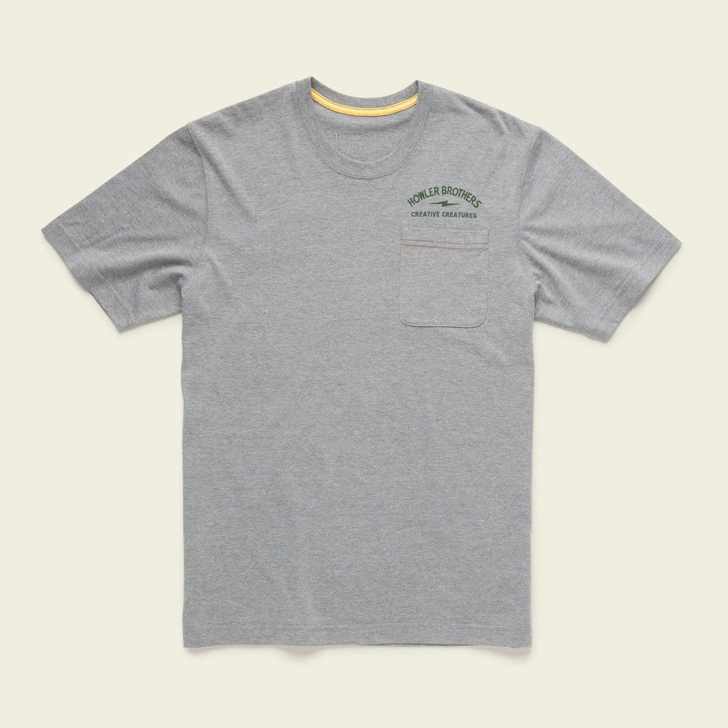 Select Pocket T - Creative Creatures Trout : Heather Grey