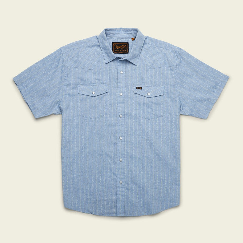 H Bar B Snapshirt - Tepozteco Stripe : Oxford Blue