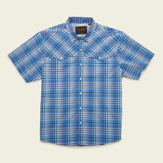 Open Country Tech Shirt - PANHANDLE PLAID : NARROWS BLUE